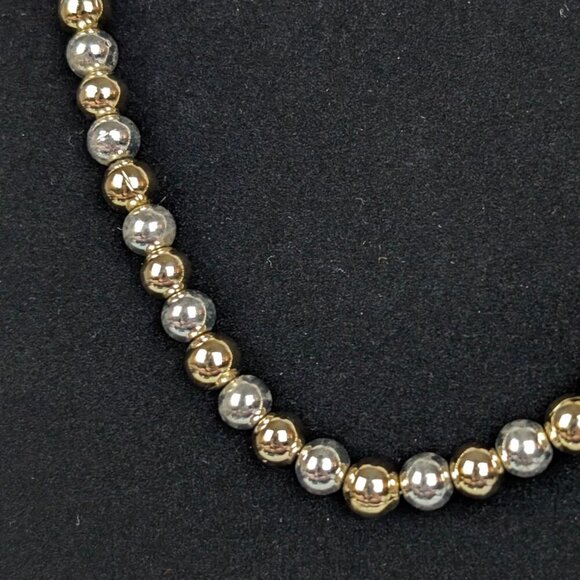 Liz Claiborne Gold & Silver Tone Beaded Necklace - Picture 3 of 5